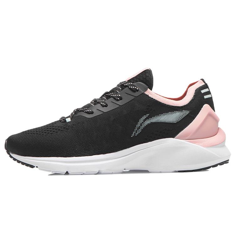 New LiNing YunQue Slip Resistant Lightweight Breathable Cushioning Low Top Running Shoes Women's Black Pink ARSR024-1