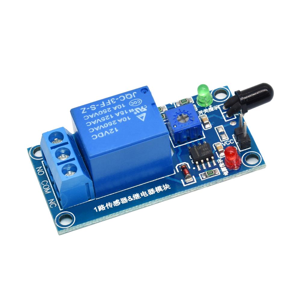 IR Infrared 1 Channel 1V 11V Flame Detection Sensor Module Fire Alarm Sensor Relay Module For Arduino