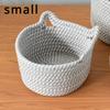 Desktop Storage Sets Cat Ear Organizer Cosmetic Snacks Sundry Keys Woven Storage Basket