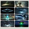Mysterious Futuristic Art UUfo Encounter Mouse Pad Large Gaming Mousepad With Thick Stitched Edge NonSlip Desk Mat