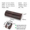 Retro Crazy Horse Leather Watch Box - Three-Slot Oval Design, Detachable for Family Travel, Portable Genuine Leather Storage Box