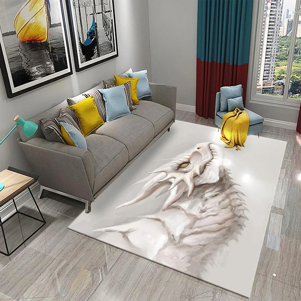 3D Dragon Carpet for Balcony Living Room Children Bedroom Bathroom Kitchen Door Entrance Non-slip Rugs Floor Mat for Home Decor