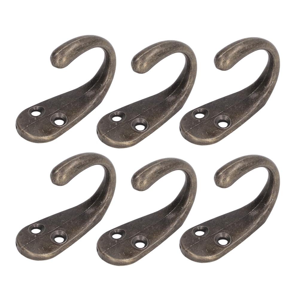 20pcs Bronze Vintage Wall Hooks Zinc Alloy Decorative Hanging Hooks Robe Hooks  Wall Mounted
