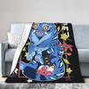 Derpy Blue Tiger Plush Blanket KPop Demon Hunters Creative Throw Blankets for Bed Sofa Couch 200x150cm Quilt