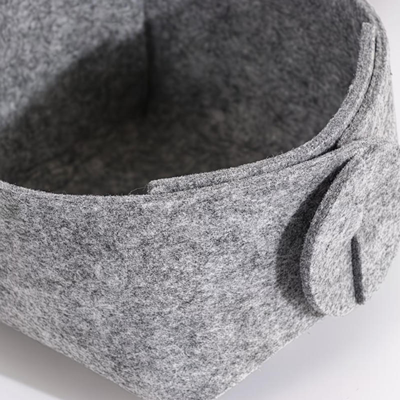 3Pcs Foldable Felt Storage Boxes Multi-Functional Home Organizer Baskets for Cosmetics, Stationery & Small Items