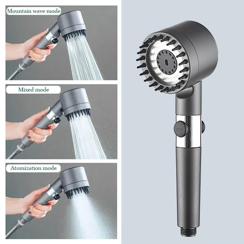 3 Modes Shower Head High Pressure Showerhead Portable Filter Rainfall Faucet Tap Bathroom Bathroom Innovative Accessories