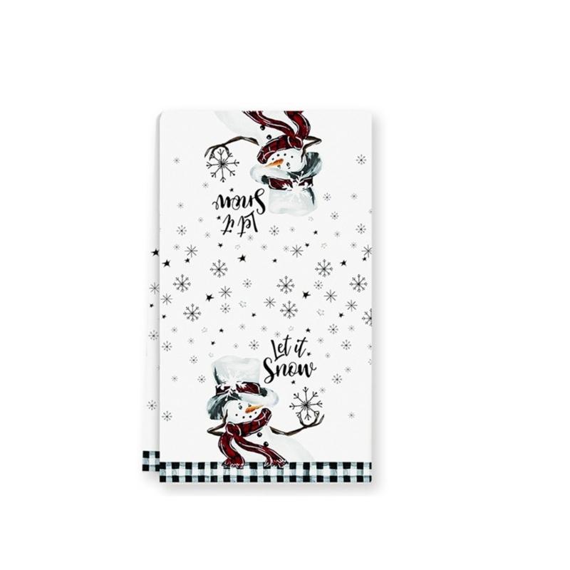 Durable Polyester Dish Towels For Christmas Decors High Absorbent Kitchen Cloths Perfect For Cleaning And Party Supplies