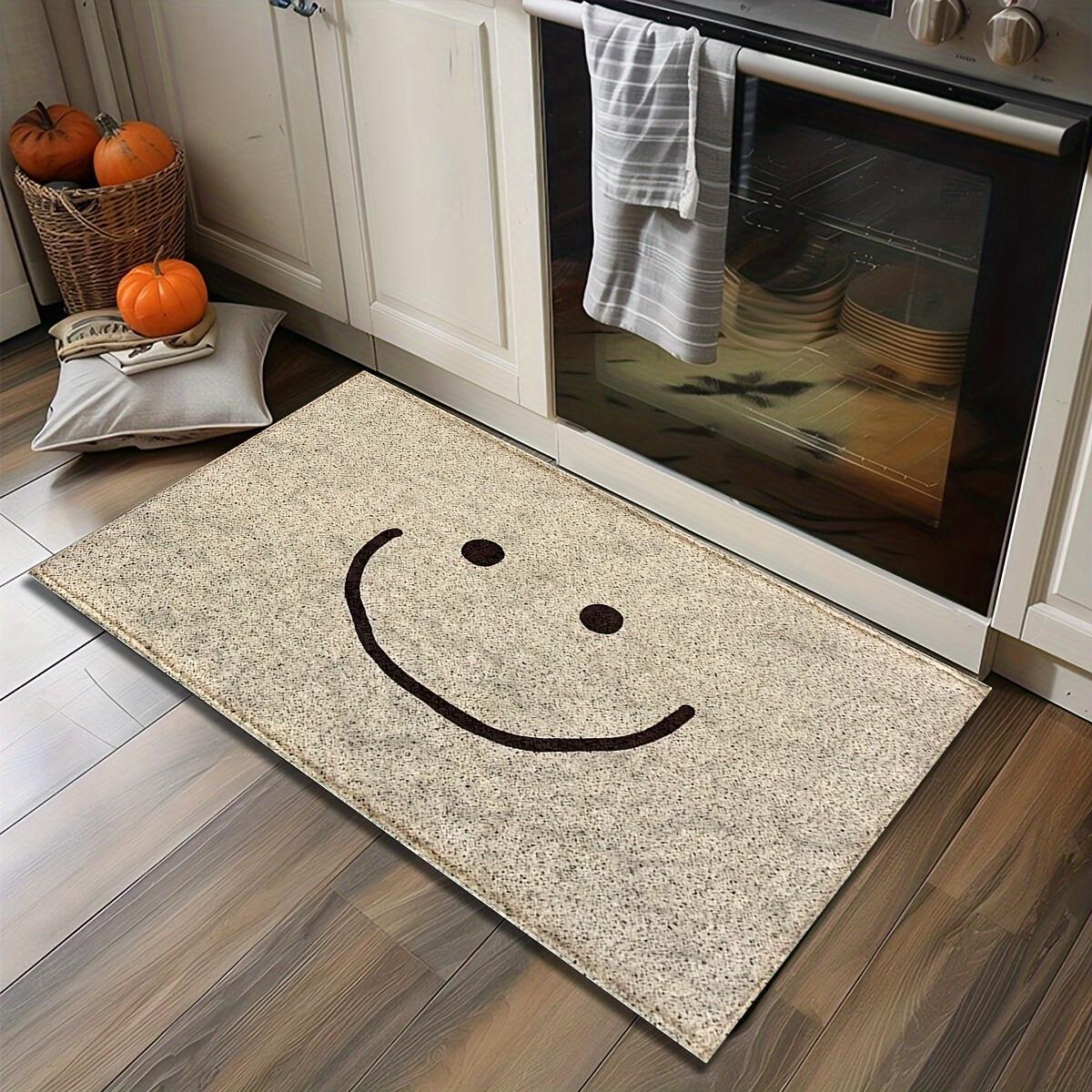 

Cartoon Smile Rug for Good Vibes Carpet Funny Doormat Welcome Mat Bathroom Mat Rug For Bedroom Carpet For Live Room Home 60X90CM (2X2.95FT