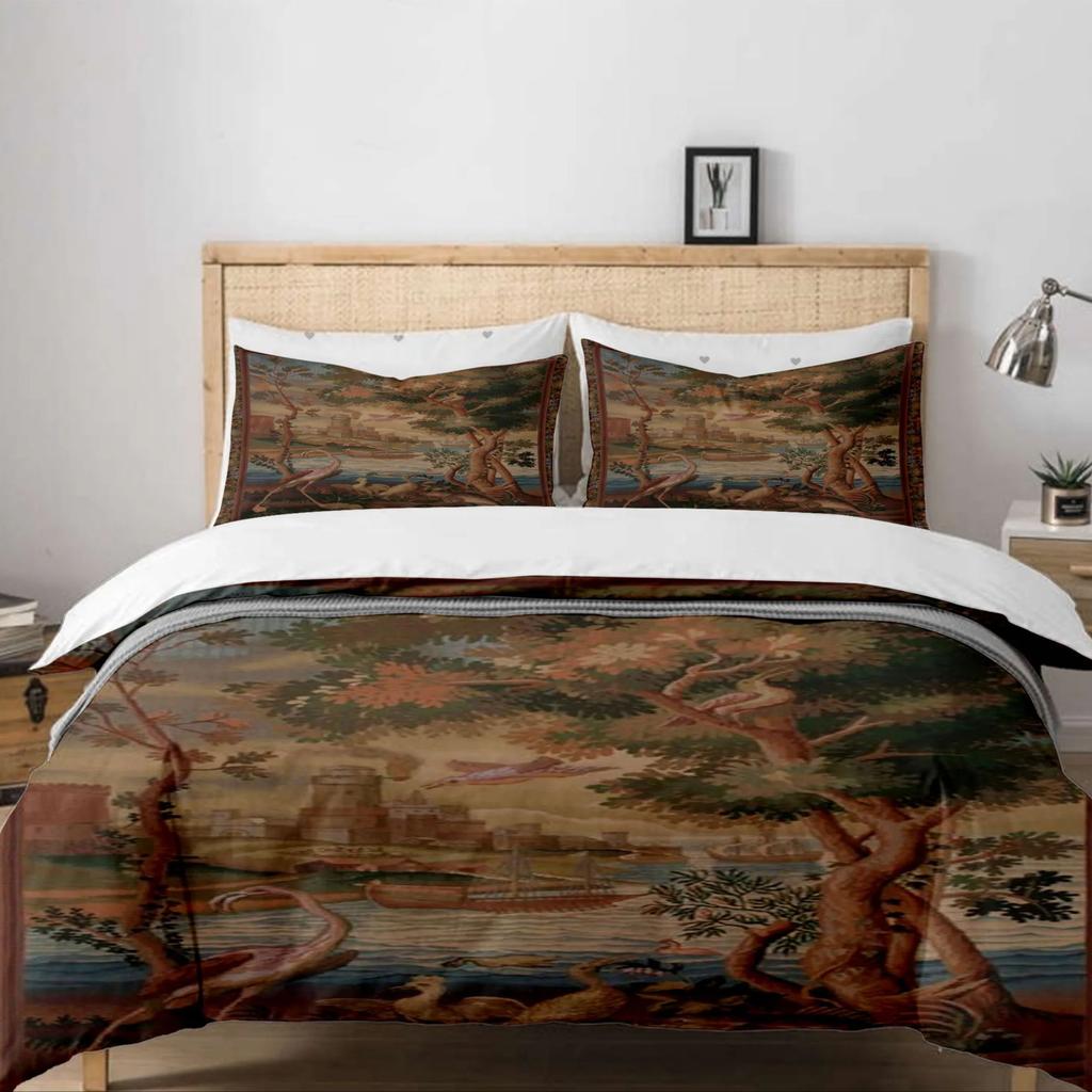 Flemish Verdure Renaissance Duvet Cover Set King Queen Double Full Twin Single Size Boys Bed Linen Set