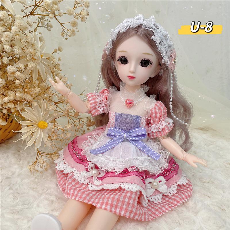 Păpușă Anime 30cm 1/6 Bjd Kawaii Fete Rochie DIY Jucărie Corp Mobil cu 23 de Articulații cu Haine Fustă Pălărie Ac de Păr