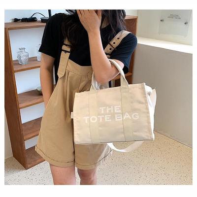 Retro plátěná taška přes rameno na notebook Crossbody Tote Bag Dámská kabelka s potiskem písmen 28*33*10cm Více barev