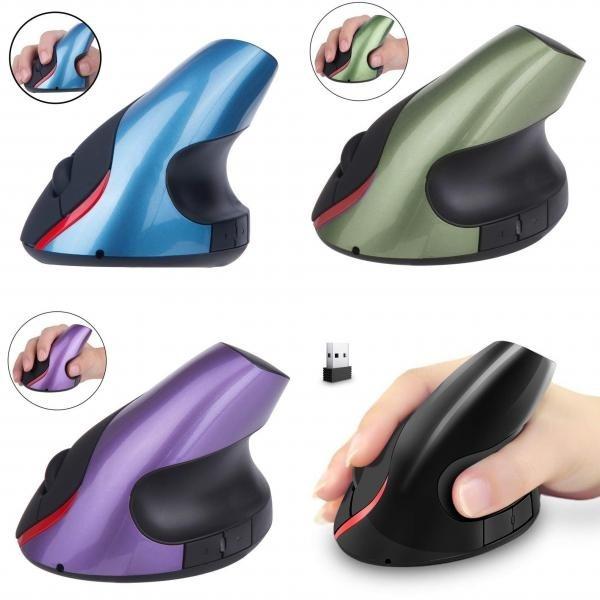 Professionelle 2,4 GHz 5 Tasten Wiederaufladbare Batterie Kabellos Ergonomisch Vertikal Optische Maus