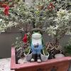 Animal Statue Decorative Vivid Resin Anti-deform Wear-resistant Garden Frog Sculpture for Outdoor