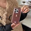 3D Flocking Polka Dot Bear Case for iPhone 17/16 Pro Max/15/14