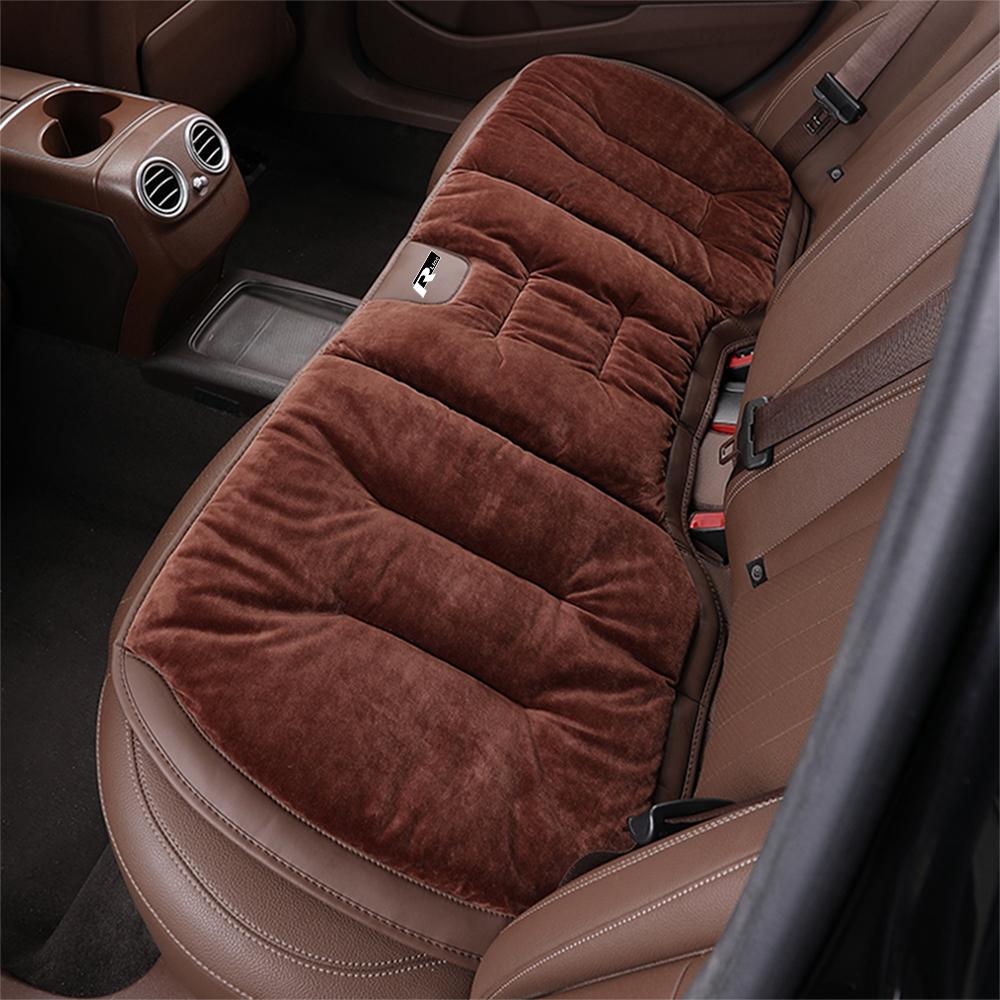 W16Flannel Car Seat Cushion Winter Warm Front Chair Rear Seat Pad For Volkswagen VW R Polo Passat Rline Golf 4 5 6 Tiguan Jetta GTI