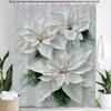 Elegant Purple Floral Shower Curtain: The Luxurious Design, Soft Fabric, Romantic Flowers Bathroom Decorative Shower Curtains