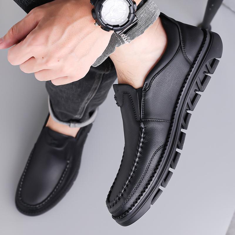 Fashion Stylish Mens Casual Leather Loafers Comfy Male Casual Shoes Handmade Moccasins Classic Walking Sneakers Outdoor Tooling Footwear
