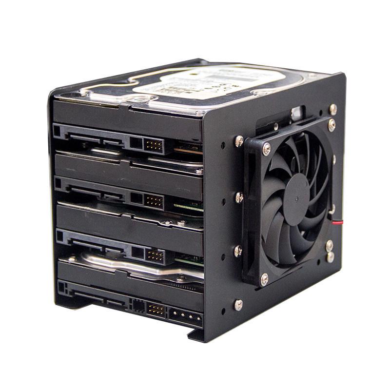 3.5" Multi-Bay Bracket with Heat Dissipation Fan for 2, 4, or 6 Bays