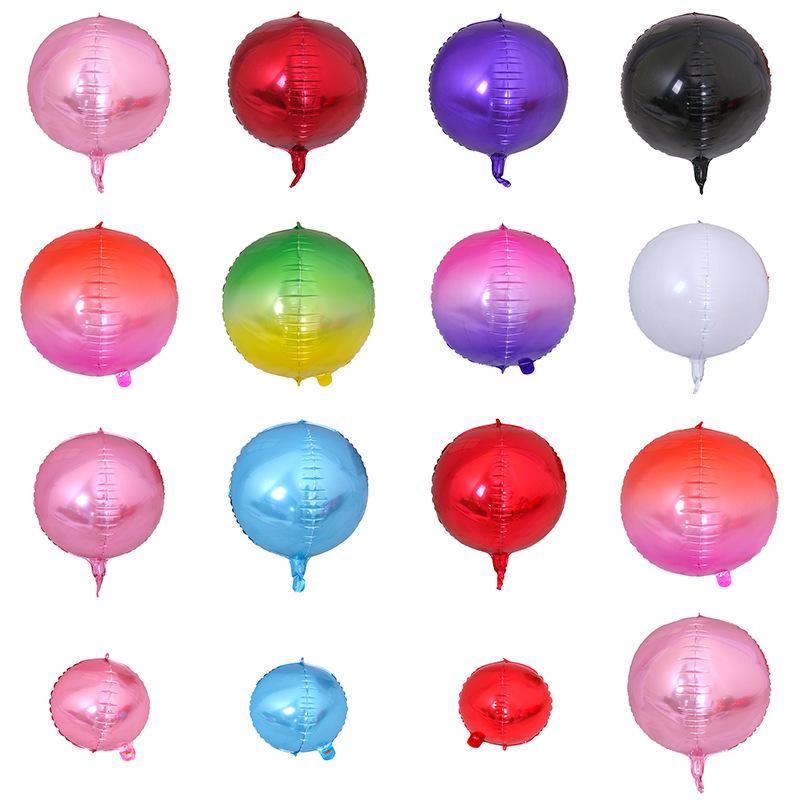 17-inch 3D/4D Round Aluminum Foil Balloons for Weddings, Birthdays, and Parties
