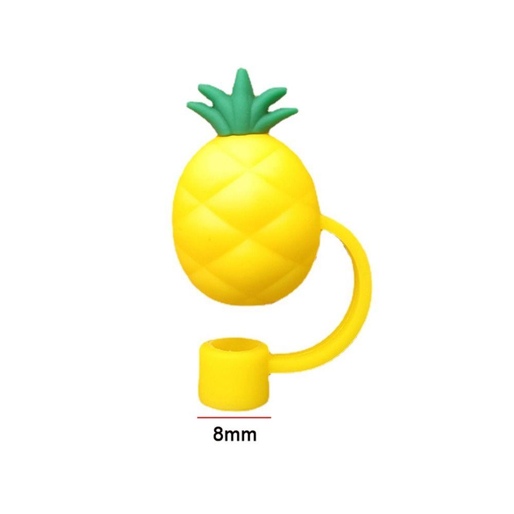 Roztomilé kreslené silikonové nápojové nádobí Ochrana proti stříkající vodě Ozdoba na brčko Prachovka Kryt na brčko Doplňky ke kelímku