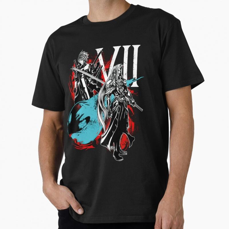 Fantasy VII Rivalry Final Fantasy Game Gift T shirt for RPG gamer 100% cotton Short Sleeve Grap