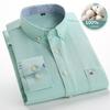 Formal Business Dress Shirts 100% Cotton Men's Long Sleeve Oxford Shirt Cotton Casual Collared Shirt