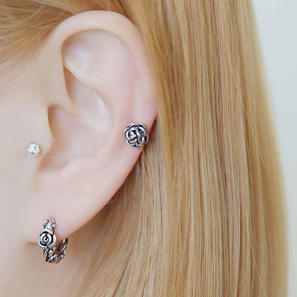 [1+1] Surgical Piercing Chic Rose (Single Side)