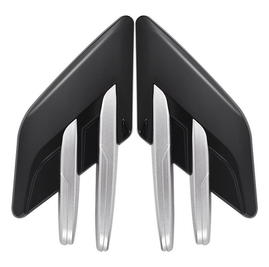 Dekorative Auto Seitenkotflügel Luftauslass Abdeckung Motorhaube Zierleiste Teil Auto Styling Haifischkiemen Dekor Aufkleber