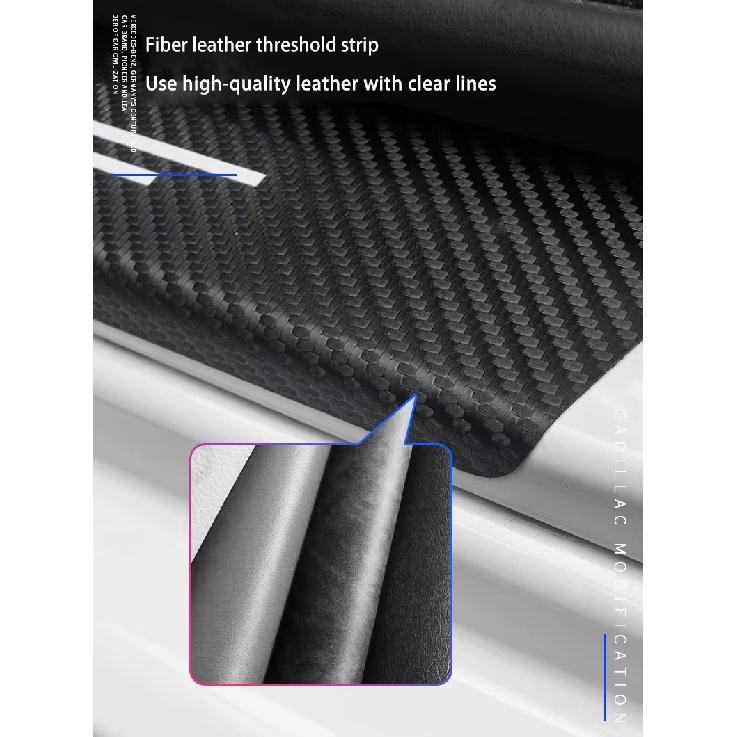 Carbon Fiber Car Door Sill Strip Anti-Scratch Protective Edge Guard For Haval Jolion H6 M6 Dargo Raptor F7 H7 H9 F5 H8 H4 Interior Mirrors 6