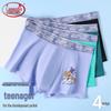 Lot de 4 caleçons boxeurs antibactériens en coton pour garçon