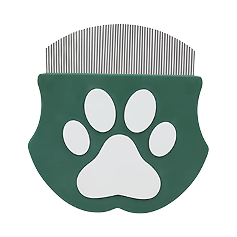 

Curved Mini Pet Comb for Cats & Dogs - Flea Removal, Facial Deshedding & Grooming Tool темно-зеленого