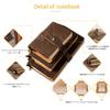 ROTERDON System Genuine Leather Passport Leather Memo PVC Bag 6 3 Sizes To Choose Passport Clasp Type Organizer, Notebook, Journal, Diary, Handmade,