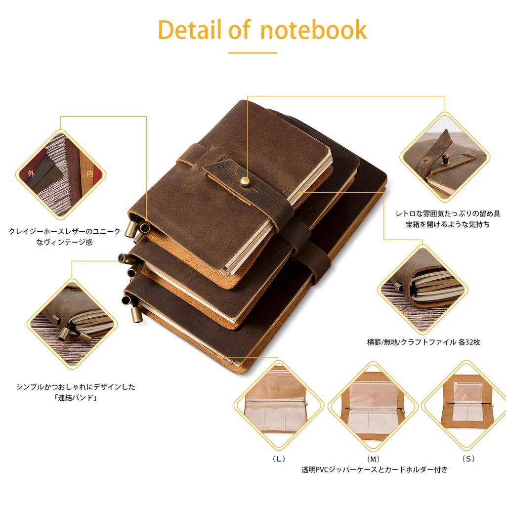 ROTERDON System Genuine Leather Passport Leather Memo PVC Bag 6 3 Sizes To Choose Passport Clasp Type Organizer, Notebook, Journal, Diary, Handmade,