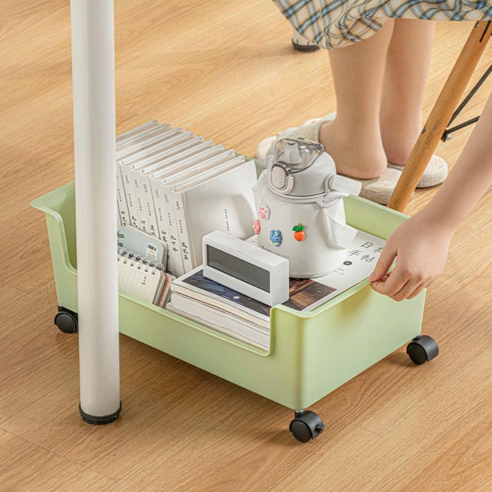 

Large Capacity Storage Box With Pulley Waterproof Sorting Box 3 Color Book Organizer Sundries