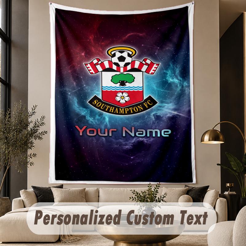 Custom Text Tapestry Southampton FC Print Wall Tapestry Indoor Living Room Wall Decor