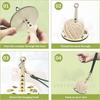 Portable Wooden Yarn Holder Spinning Stand with Wrist Strap for Knitting Sewing Thread Spool Wool Ball Winder DIY Craft