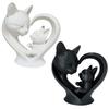 Mother and Child Cats Statues Animal Sculptures Cats Figurines Ornament for Living Room,Bookshelf,Side Table Decorations