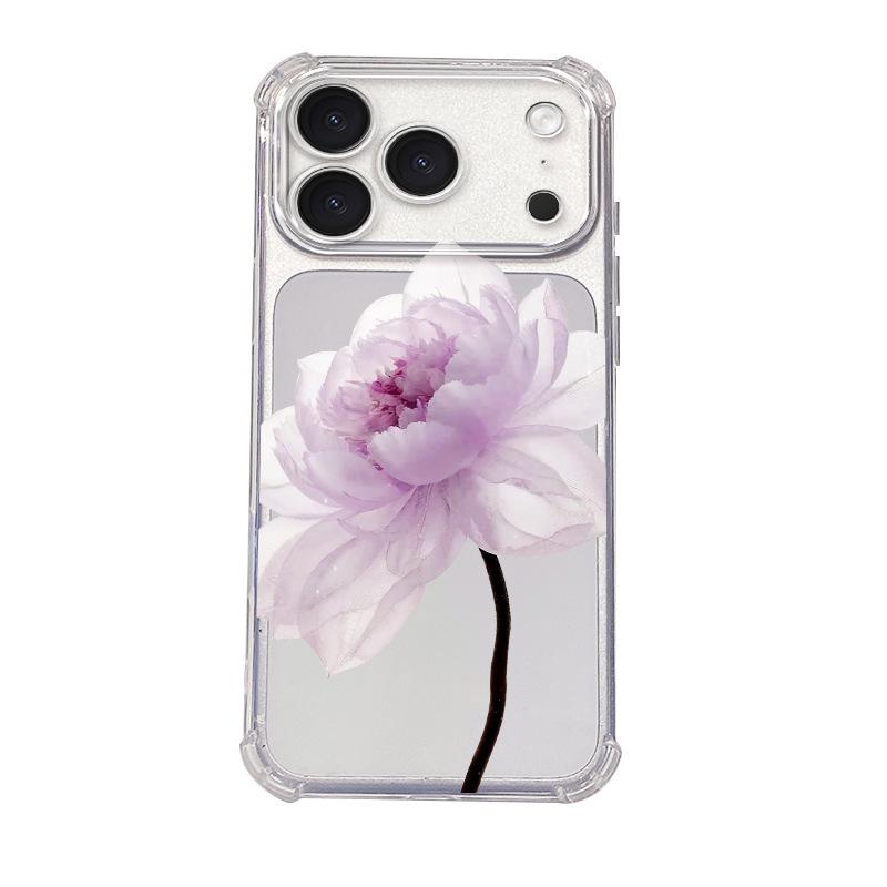 Amazon Hot-selling Lavender Flower Apple 16 Mobile Phone Case High-value iPhone17 Anti-drop Transparent Soft Case 13pm