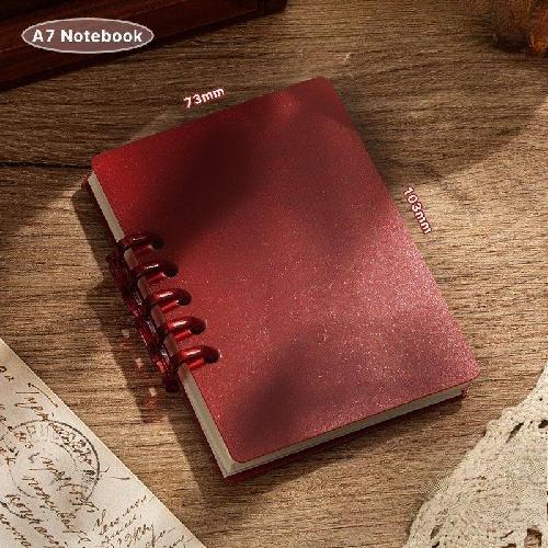 80 Sheets Square Lined A7 Pocket Notebook - High Quality Loose-leaf Mini Diary Book for Student School Supplies