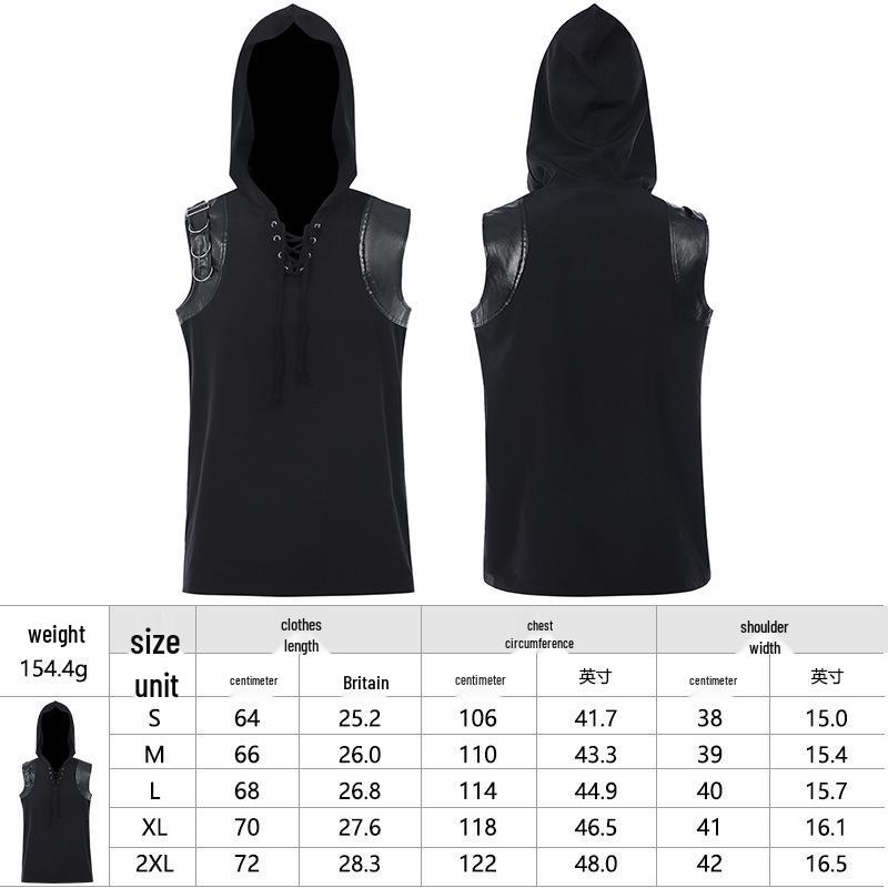 Templar Knight Medieval Patchwork Corset Vest Halloween Men's Stage Costume
