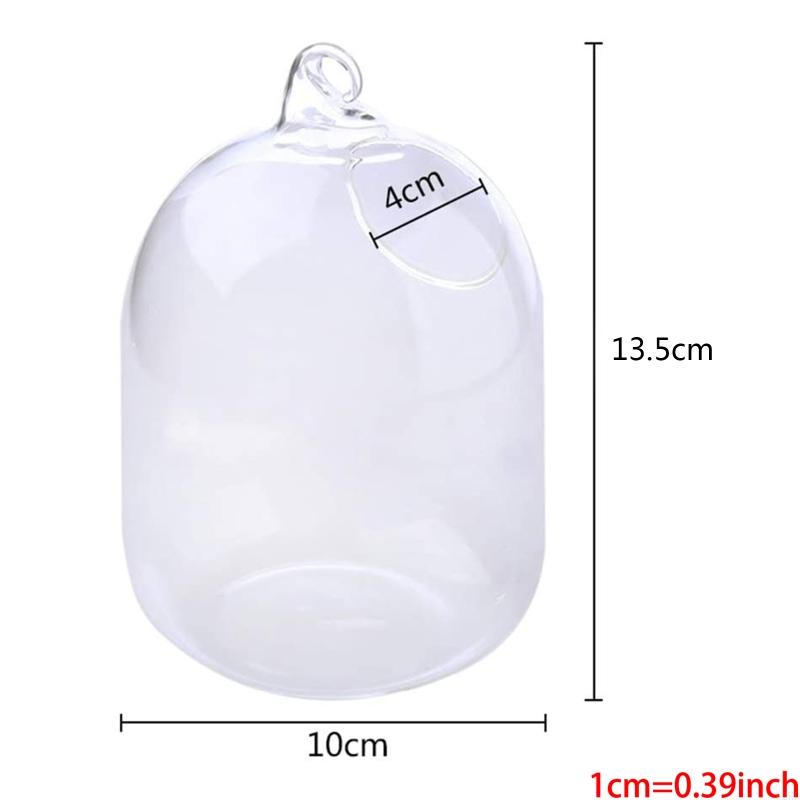 62KD Suspended Transparent Hanging Glass Fish for Tank Bottle Aquarium Flower Plant Vase Flower Vase for Home