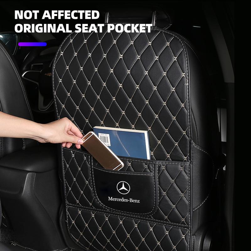 1PCS Car Seat Back Anti Kick Mats Protector Cover Seat Storage Kick Pads For Mercedes Benz AMG A Class W201 W108 W204 W205 W203