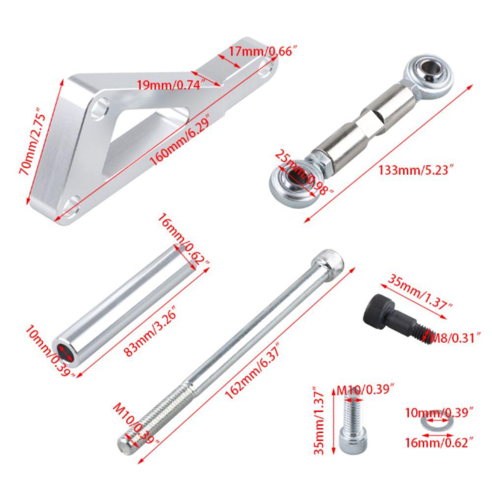 Polished Finish Alternator Bracket Kit Adjustable Design Adjustable Bracket Kit Engine Replacement