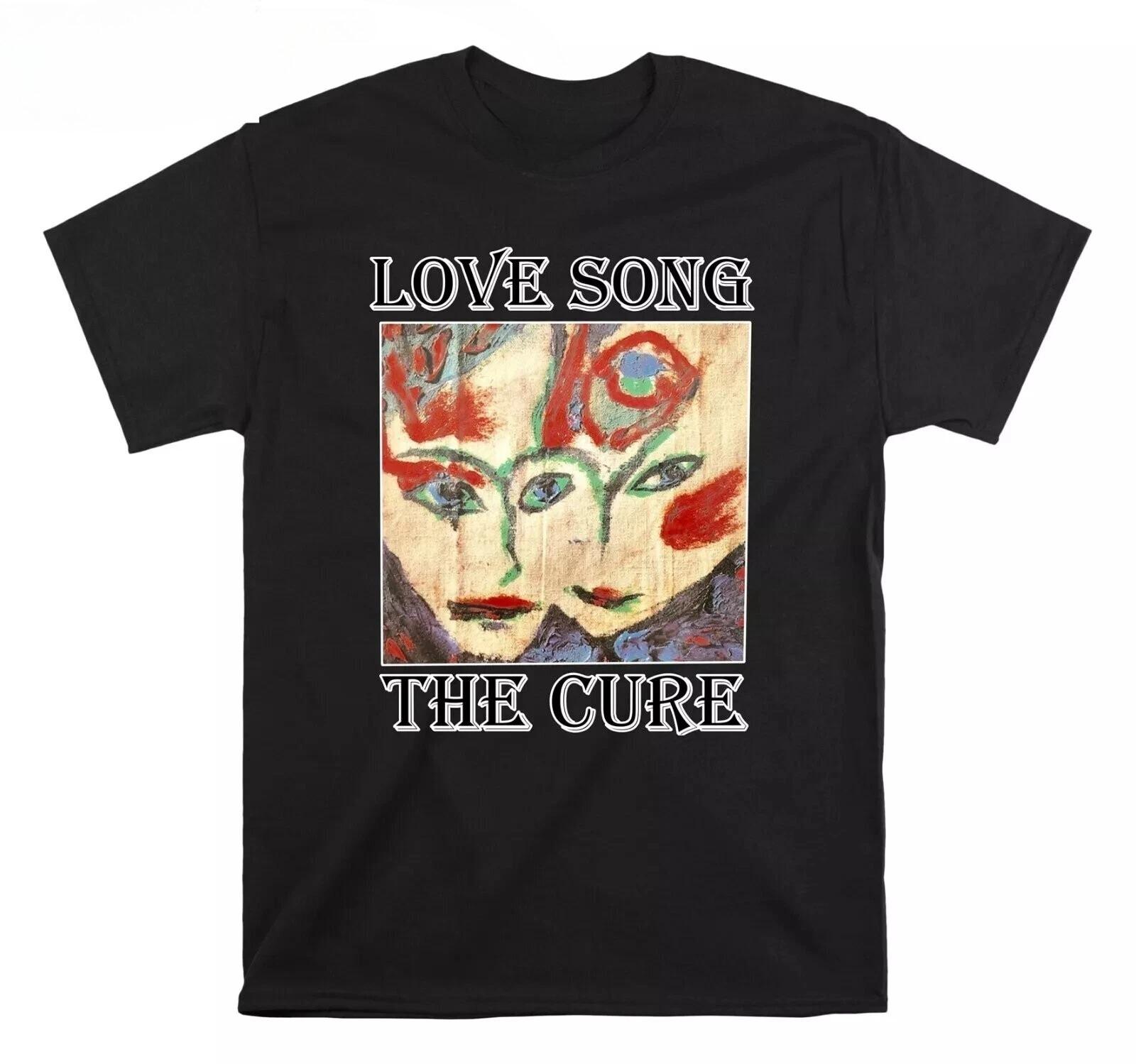 Vintage The Cure Love Song Tshirt Short Sleeve Black Cotton Tshirt streetwear S
