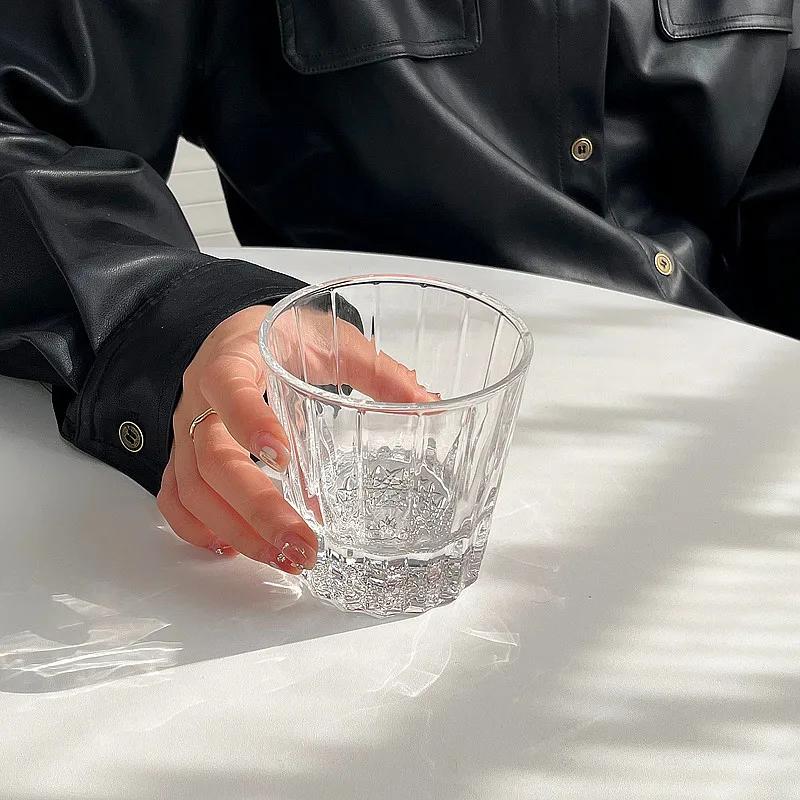 

200 мл Стакан для виски Star Diamond Cut Rock, бытовой стакан для воды, минималистичный стиль, стекло для вечеринки в баре, цветной стакан из хрустального стекла 200ml прозрачный