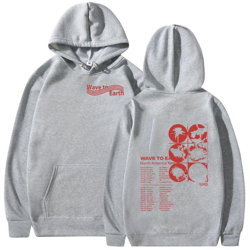 Korean Band Wave To Earth 2024 Tour Hoodie Men Women Streetwear Retro Fashion Pullover Sweatshirt Hip Hop Loose Oversized Hooded