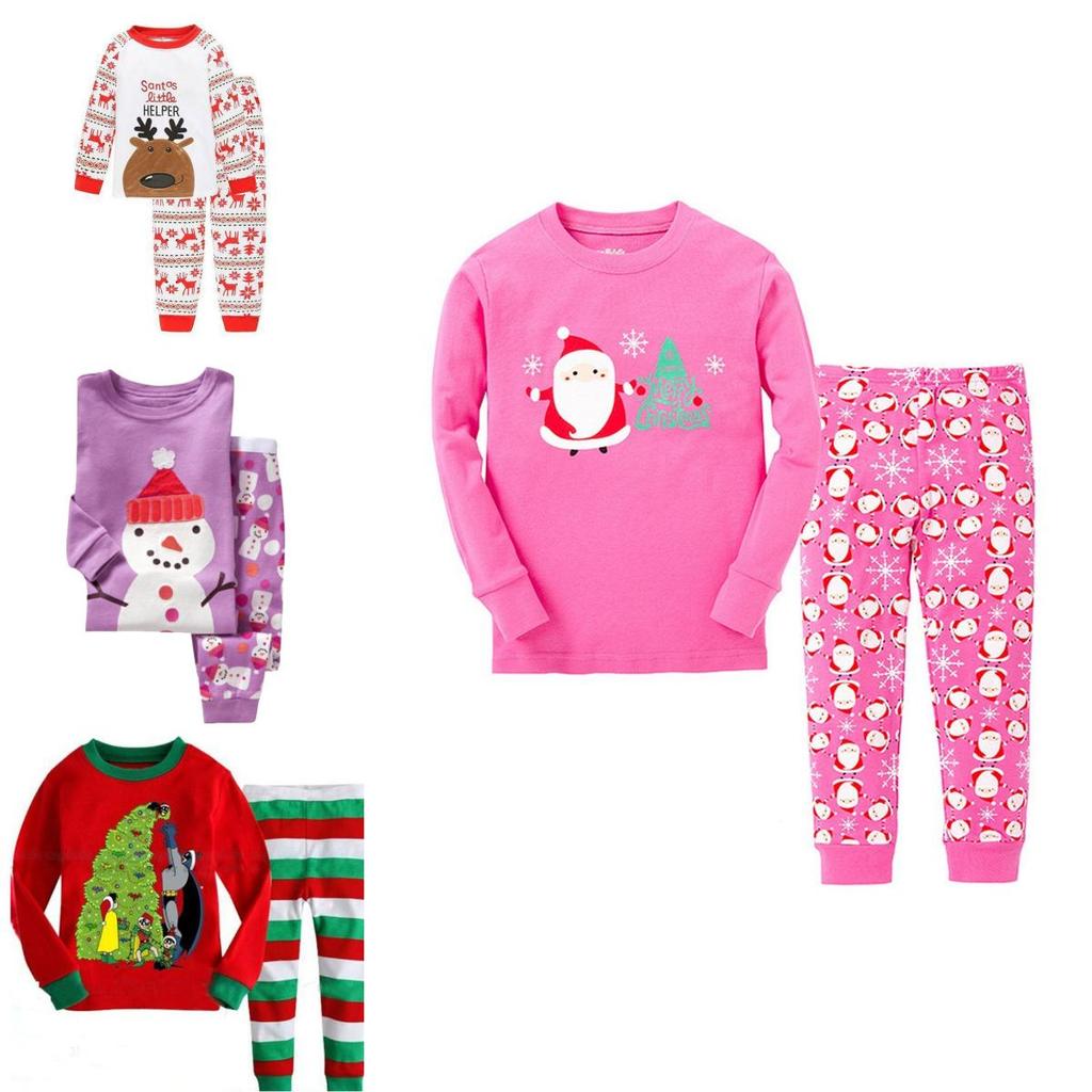 Entzückendes Kinder Weihnachts-Pyjama-Set Weiche Baumwollmischung Perfekt für alle Jahreszeiten