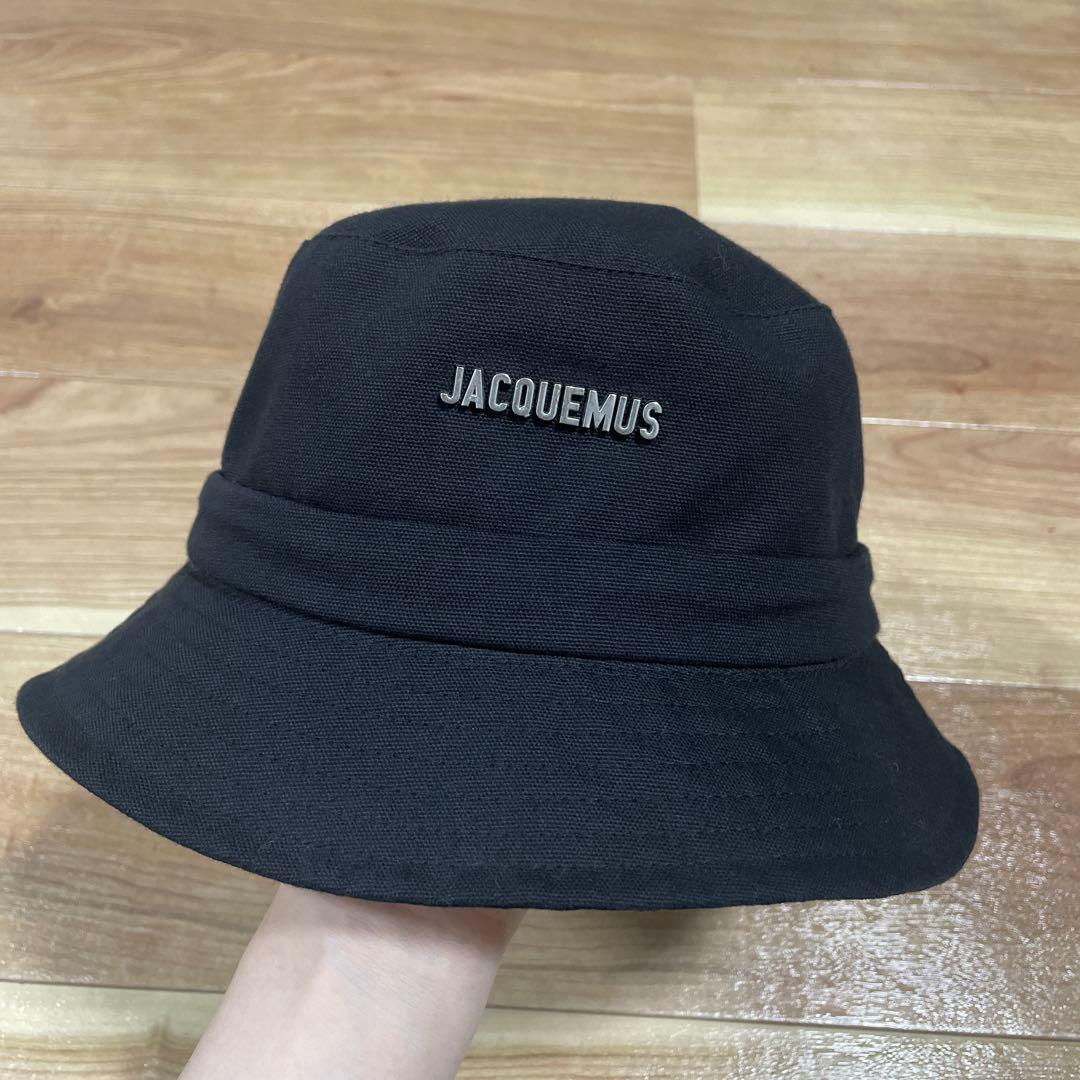 Used JACQUEMUS bucket hat black festival
