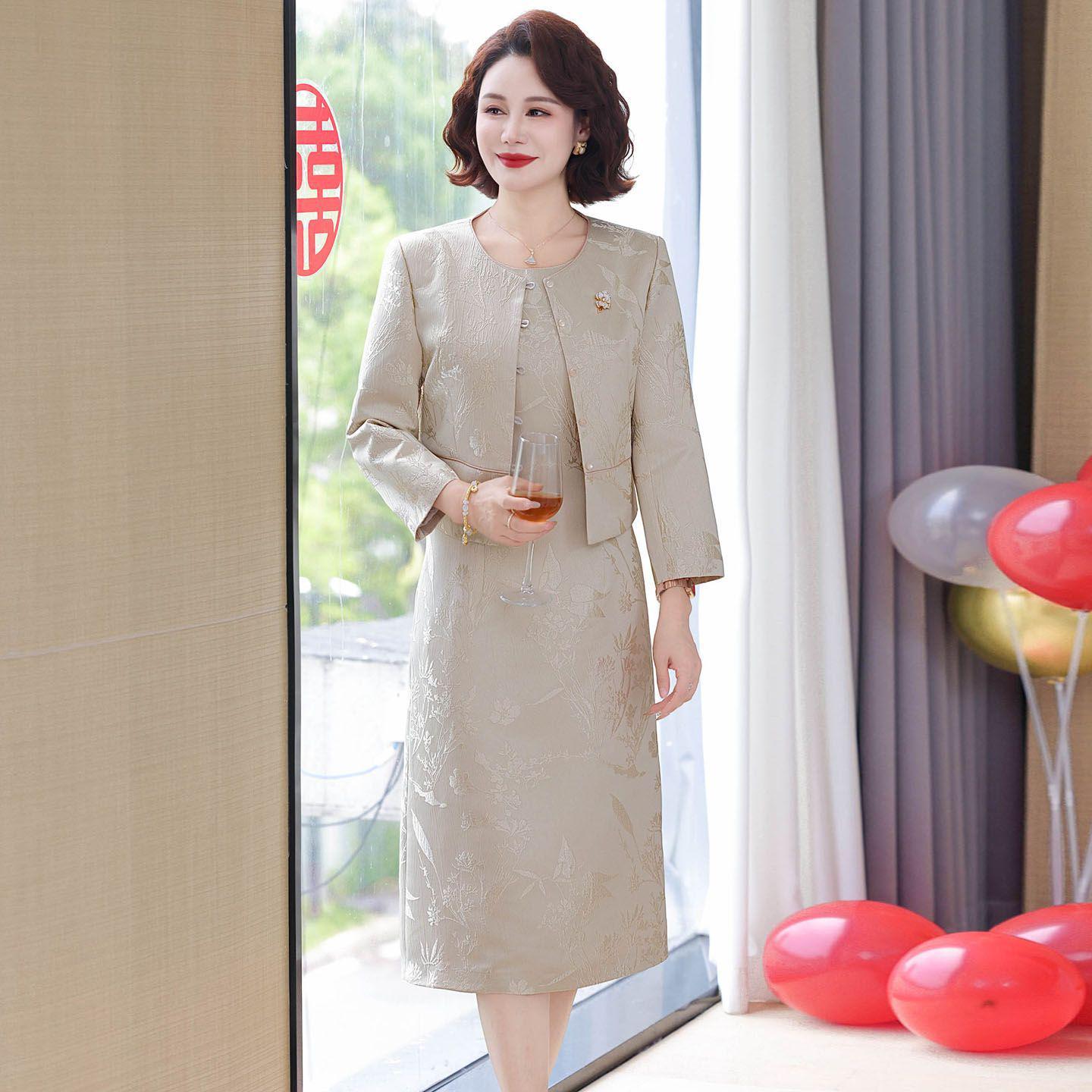 

Комплект з двох предметів для весільного банкету матері Сі Попо 2025 4XL for 67.5-72.5 kg Slimming