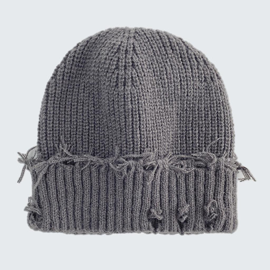 Ladies' Adult Knitted Hat, Woolen Hat, Perforated Hat, Versatile And Eye-catching, Small Face